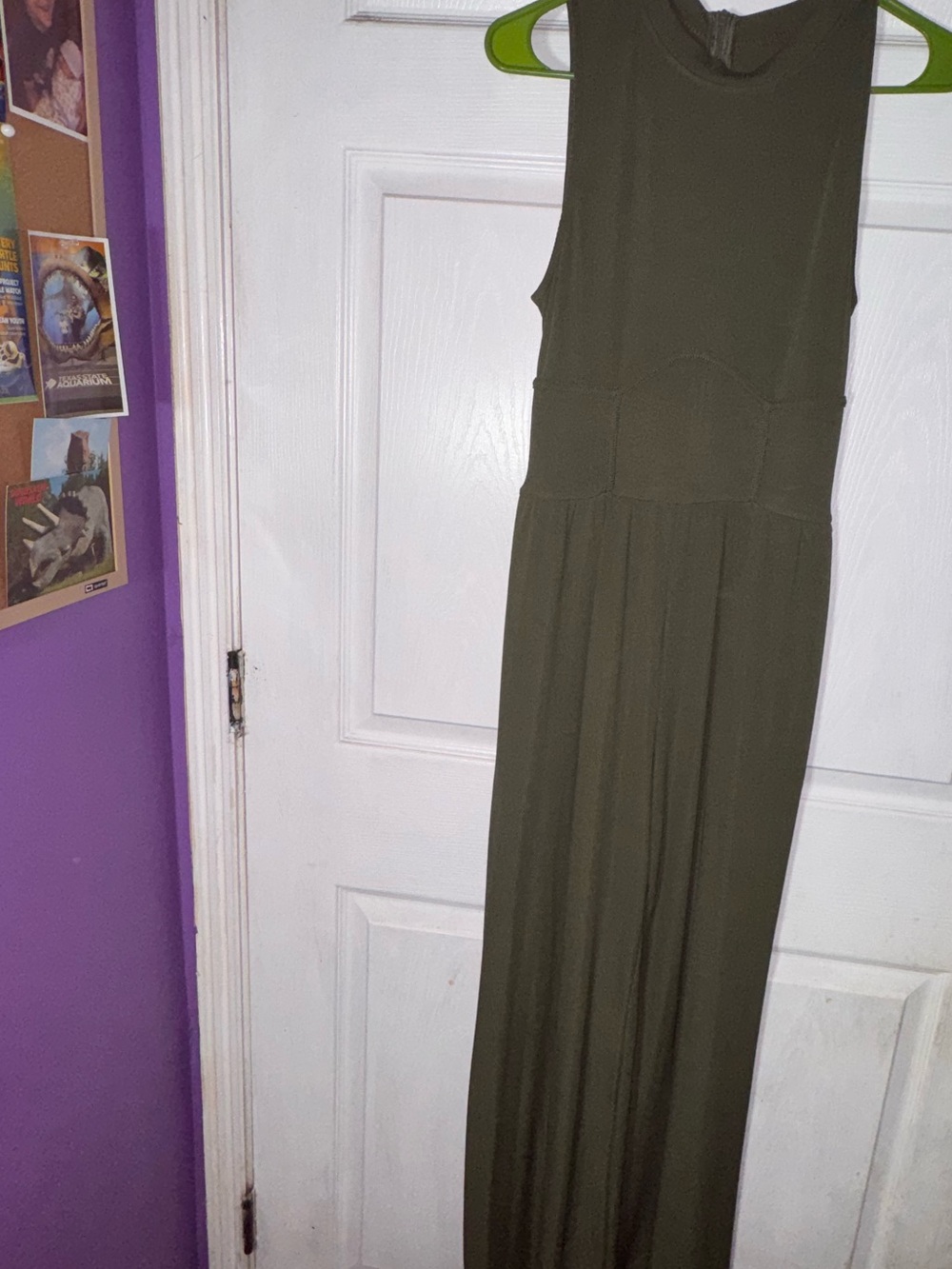 Women's Sleeveless Romper in Olive Green